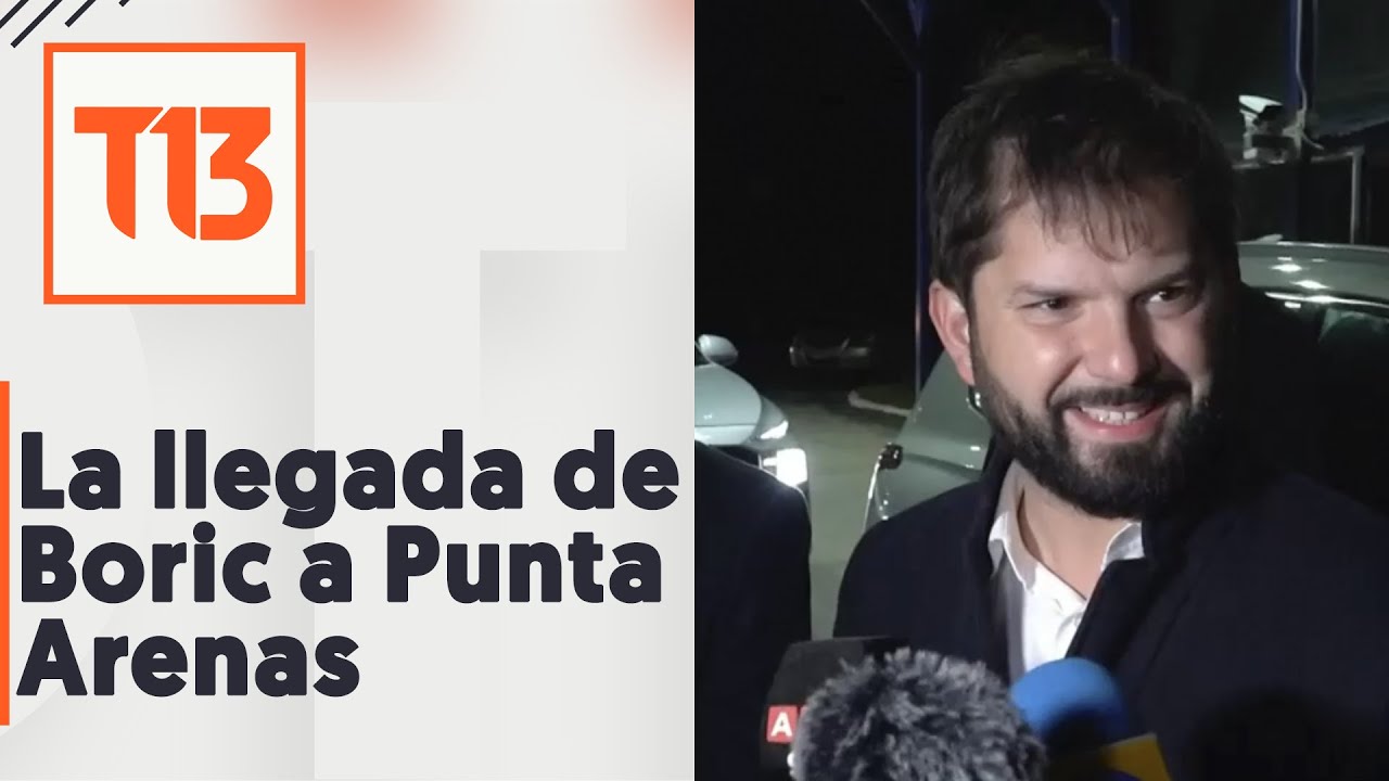 La llegada del Presidente Gabriel Boric a Punta Arenas previo a las ...