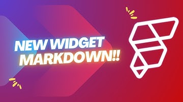 @FlutterFlow New Widget: Markdown! (Explained)