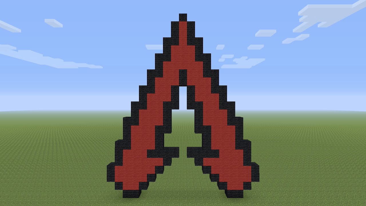 Minecraft Pixel Art - Apex Legends Logo 