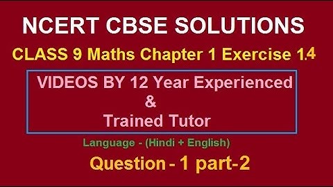Check terminating or non terminating Without actually performing the long division 1.4Q1part2