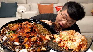 ASMR Mukbang 먹방창배 알배추 겉절이 담그는날엔 짜장면아닌가요 대박 레전드 먹방 jajangmyeon mukbang Legend koreanfood eatingshow r