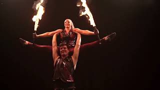 Flash fire and pyrotechnic duet show for hire at events