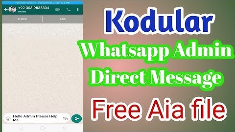Whatsaap buttton to send direct message on kodular, appybuilder, thunkable.