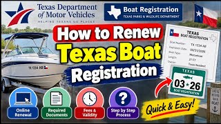 How to Renew Texas Boat Registration