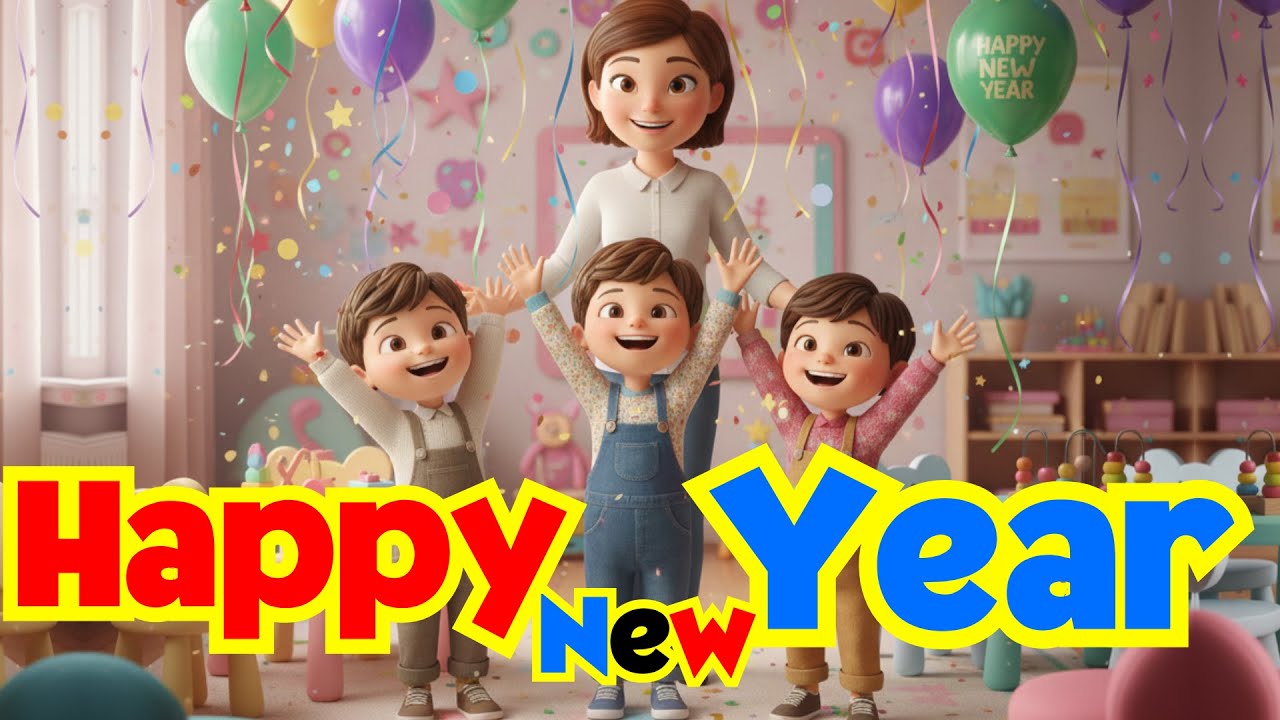 Wish You a Happy New Year 2026 🎉 Preschool Kids Song | most viewed English Rhyme