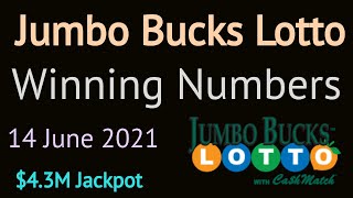 Georgia Jumbo Bucks Lotto Winning Numbers Monday 14 June 2021. Today Jumbo Bucks Lotto Drawing