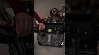 JKM and Company Computer Bag Wheels - THE CAMBRIDGE Plaid Rolling Bag for Women