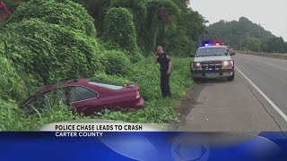 VIDEO: Suspect arrested after car chase in Carter County