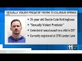Sexually Violent Predator moves to Colorado Springs