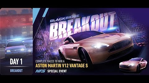 Aston martin v12 vantage s | Blackridge Breakout | Need For Speed: No Limits | day 1