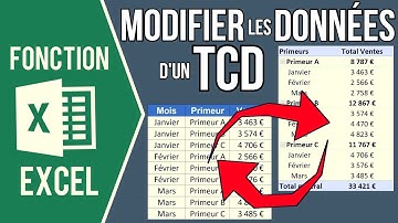 EXCEL - MODIFIER ET ACTUALISER LES DONNÉES D