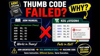 Why Valid Thumb-1 Code Fails in Keil μVision4? | ARM7 LPC2148 Explained
