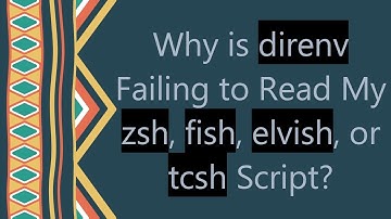Why is direnv Failing to Read My zsh, fish, elvish, or tcsh Script?