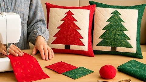 DIY Patchwork Handicraft Christmas Tree Cushion