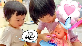 khám phá Đồ chơi búp bê em bé baby và nôi , món đồ chơi đầu tiên cho em Sushi