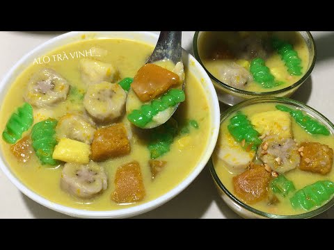 Video CHÈ KIỂM- Chè Chuối nước cốt dừa thêm viên bột lọc dai... - youtube