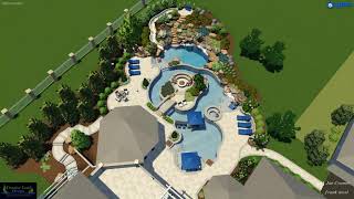 Custom Pool With Lazy River In Potomac Md Creative Land Design