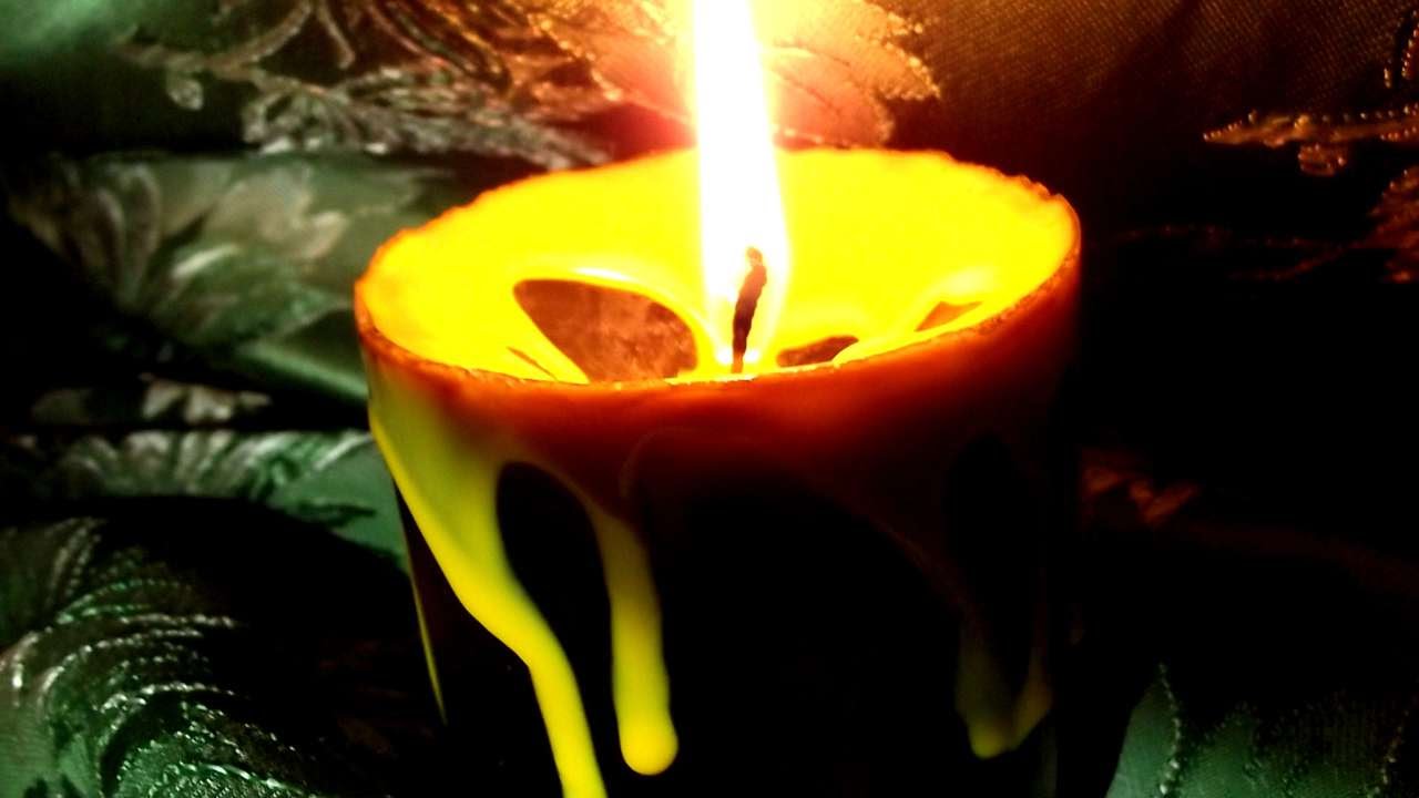 How To Make Spooky Black Halloween Candle - DIY Crafts Tutorial ...