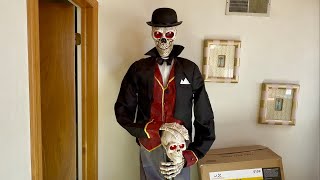Gemmy 2023 Life Size Animated Dapper Skeleton Halloween Animatronic (Original Walmart Model) 💀🎃👻