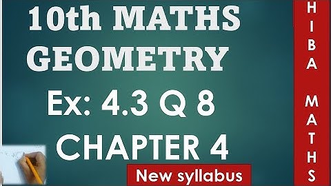 10th maths chapter 4 exercise 4.3 question 8 tn samacheer hiba maths