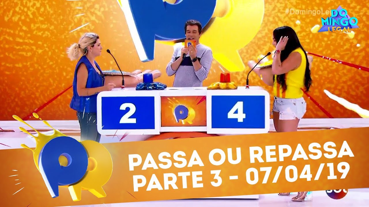 Passa ou Repassa Parte 3 Domingo Legal (07/04/19) YouTube Passa ou Repassa Parte 3 Domingo Legal (07/04/19) YouTube