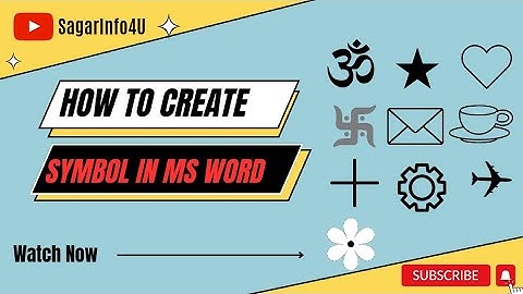 How to create symbol in Ms word #how#video#mswordtricks #computertricks#2023#sagarinfo4u#tricks#key