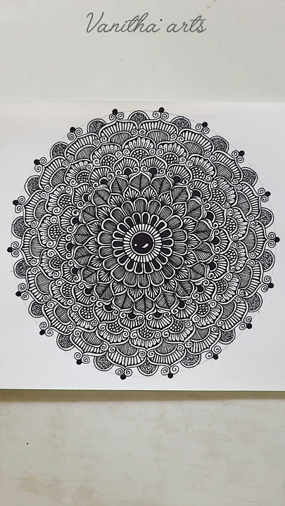 How to draw a Mandala Art for Beginners Step-by-Step Tutorial | Easy Mandala Drawing | #vanithaarts