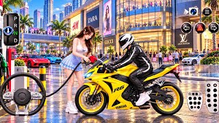Yellow New Bike Vs Bullet Train 3d Driving Class android game play video || Bike Game #cargame​ screenshot 5
