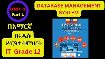 IT GRADE 12 UNIT 3 Part 1 IN AMAHRIC/DATABASE MANAGEMENT SYSTEM/የ12ኛ ክፍል ITምዕራፍ ሁለት Part1/BY@MR.A.16