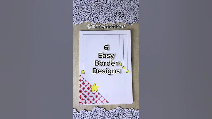6 Easy front page design for school projects and idea note journals | Aesthetic Girl #shorts #howto