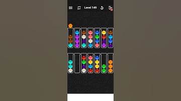 Level 149 of Ball Sort Color water Puzzle