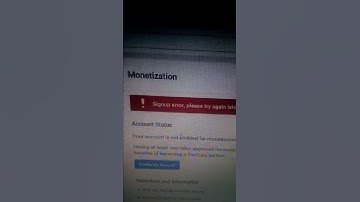 Youtube Monetization signup error..please try again later:: simple fix