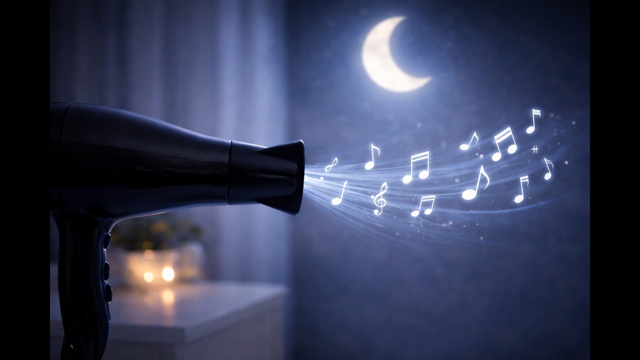 Pure Hair Dryer White Noise for Deep Sleep  10 Hours