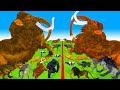 Prehistoric Mammals vs ARK Prehistoric Animals vs Dinosaur vs Woolly Mammoth Animal Epic Battle