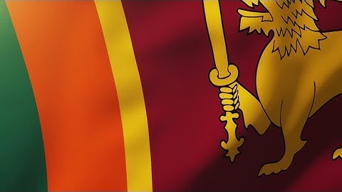 4K Sri Lanka flag waving in the wind. Looping sun rises style. Animation loop Stock video