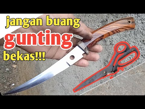 KEREN BANGET membuat pisau sisit dari gunting bekas hasil nyah di luar dugaan