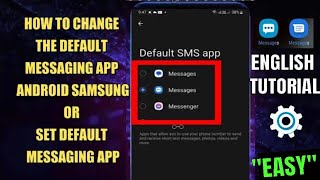 How To Change The Default Messaging App On Samsung Android || Set Default Messaging App Or SMS App