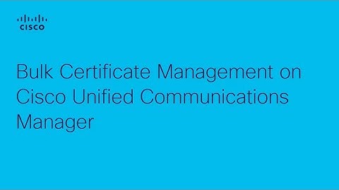 Streamline Bulk Certificate Management: CUCM Cluster Trust Made Easy!