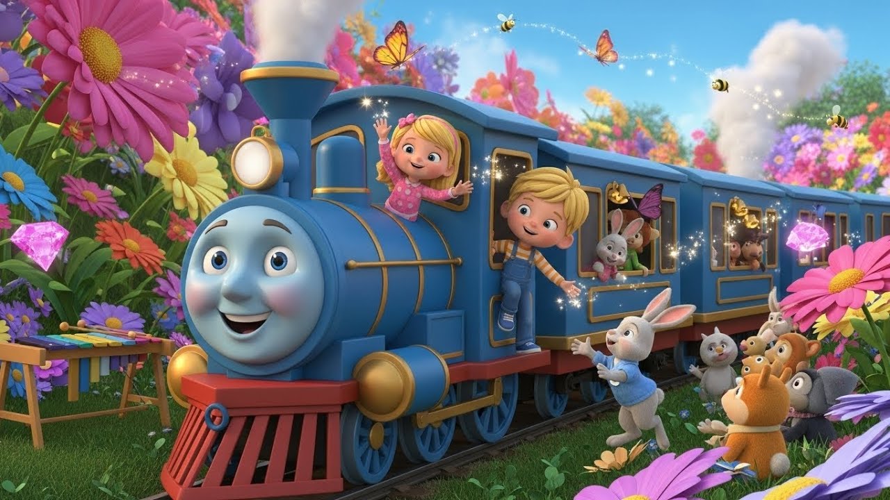 🚂 Choo Choo Train Song | Popular Nursery Rhymes & Kids Songs