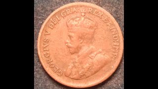 Canada 1929 One Cent Coin