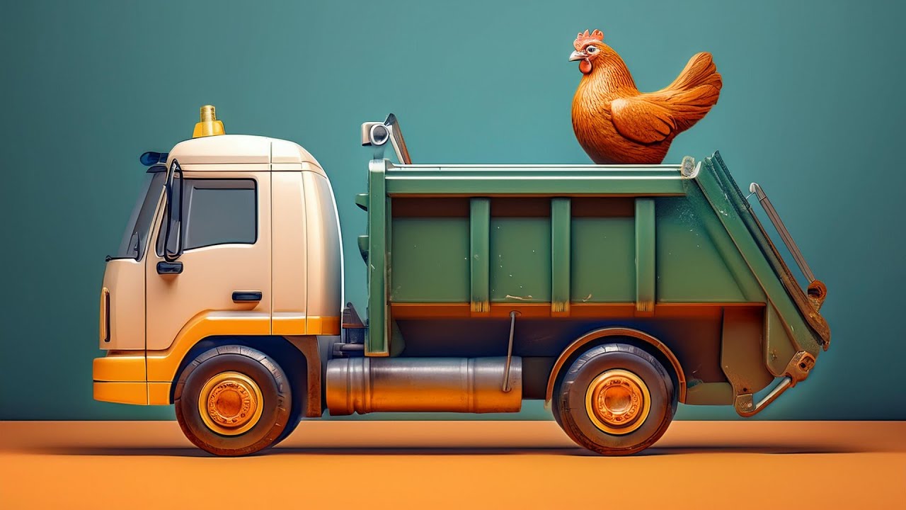 Garbage Truck with Cluck the Chicken YouTube Garbage Truck with Cluck the Chicken YouTube
