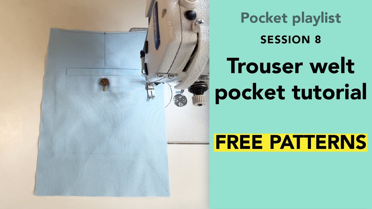 Как пришить прорезной карман для брюк (с дополнительной пуговицей и бесплатной выкройкой!)