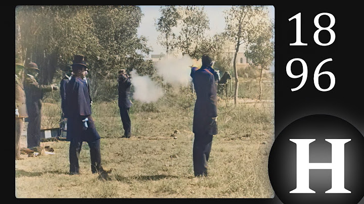 1896 - France - Pistol duel between two men (Colorized)