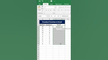 Product function in Excel #shorts #exceltips