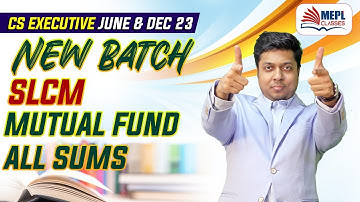 CS Executive June & Dec 23 | SLCM New Batch - Demo Class | MEPL - Mohit Agarwal