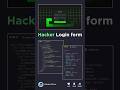 Create a login Form design unique #coding #python #programming#shorts #shortsfeed #shortvideo#short