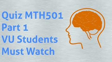 MTH501 QUIZ VU Course Msc Mathematics By WAQAR INSTITUTE