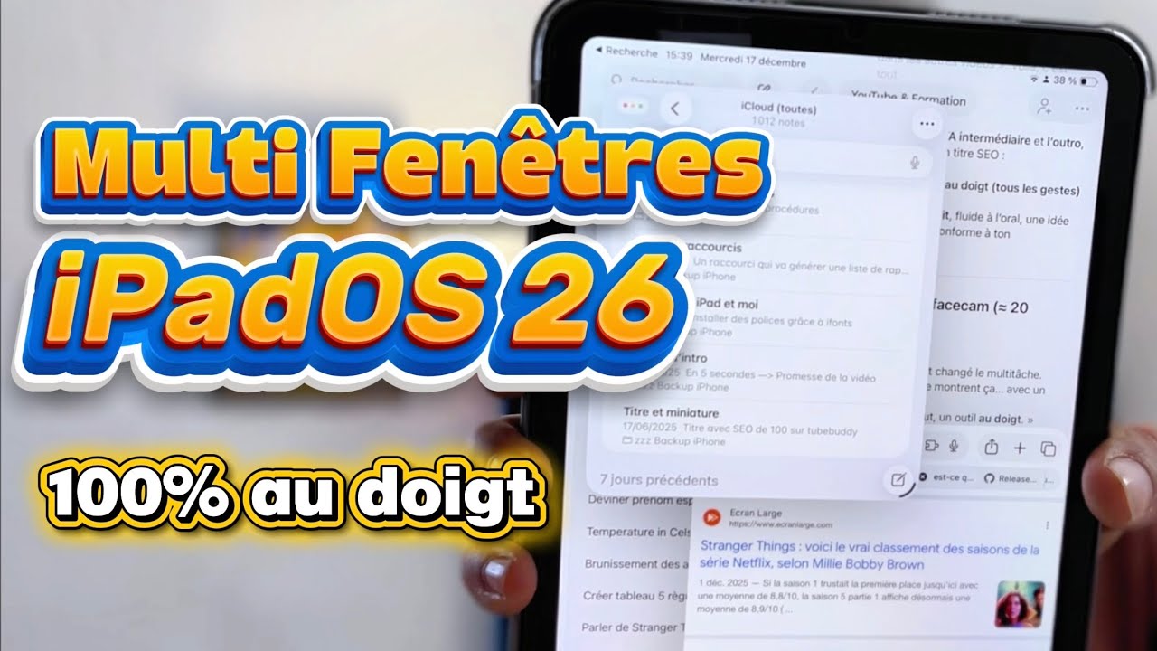 iPad : le multitâche (apps en fenêtre), tutoriel complet