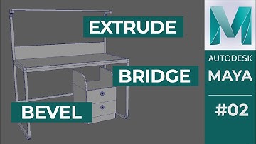 Bài 02: Vẽ bàn trong Maya dùng các lệnh EXTRUDE - BRIDGE  - BEVEL