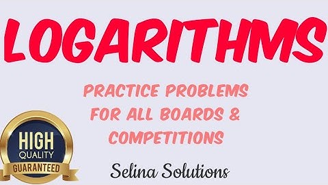 EX 8B Q1 Q2  LOGARITHMS Selina Solutions CLASS 9 Chapter 8 Concise Mathematics